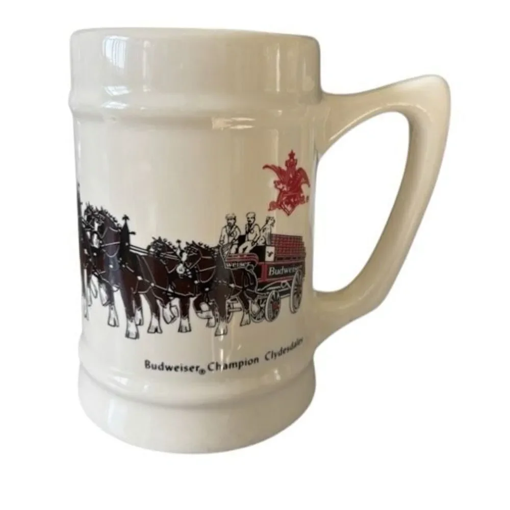 Budweiser Champion Clydesdales Vintage Ceramic Stein Mug